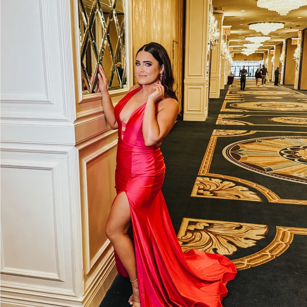 Elegant Red Evening Gown